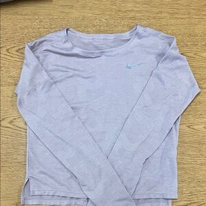 Nike Dri Fit Light Purple Long Sleeve Shirt